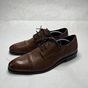 Stacy Adams Men's Cap Toe Brogue Dress Shoes Size 13 Leather Brown 24858